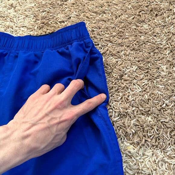 Nike Blue Swim Trunk Swoosh Logo Men’s Size M - Picture 3 of 6